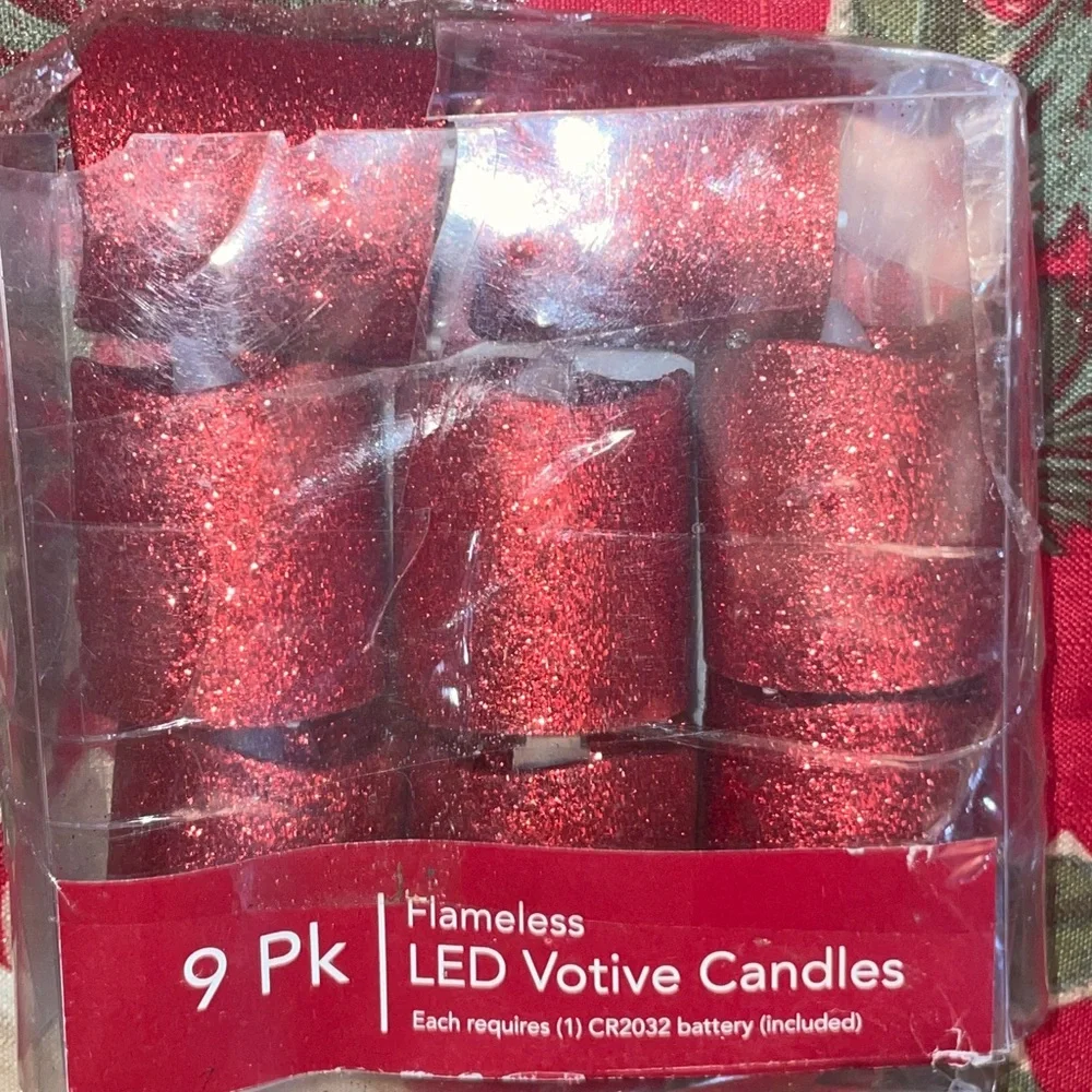 Flameless Red LED Votive Candles - 8 Pack